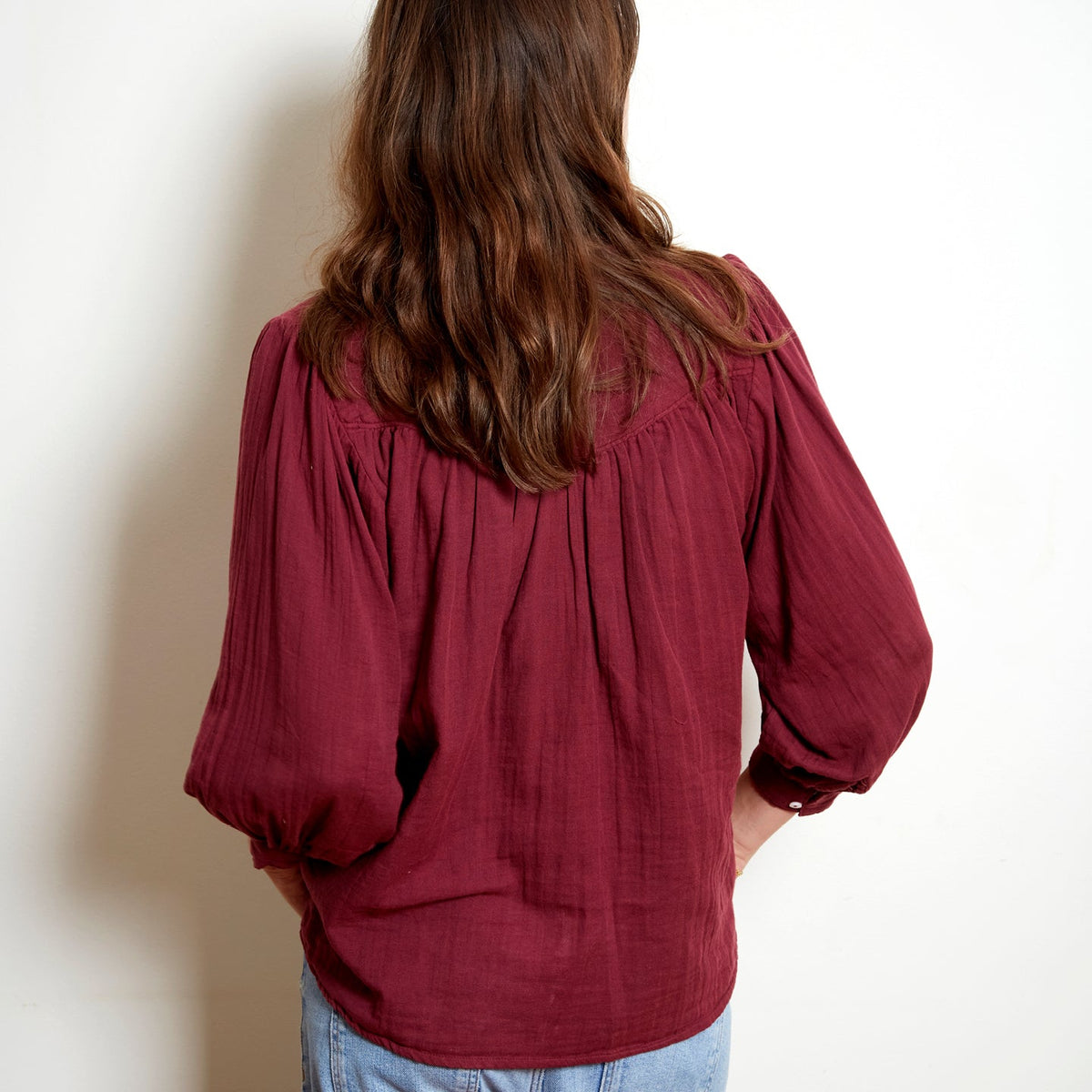 Marais Blouse - Burgundy