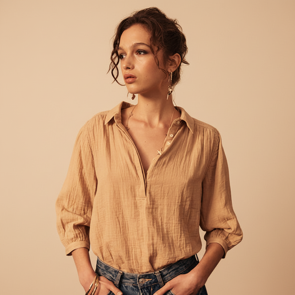 Birkin Blouse - Fawn