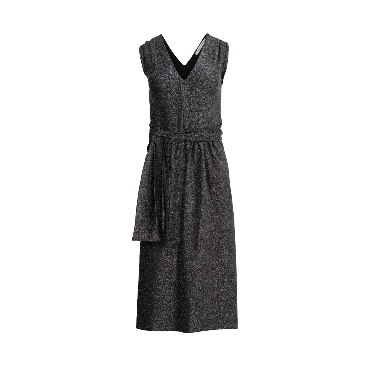 Maria Dress In Silver Lurex
