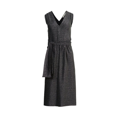 Maria Dress In Silver Lurex
