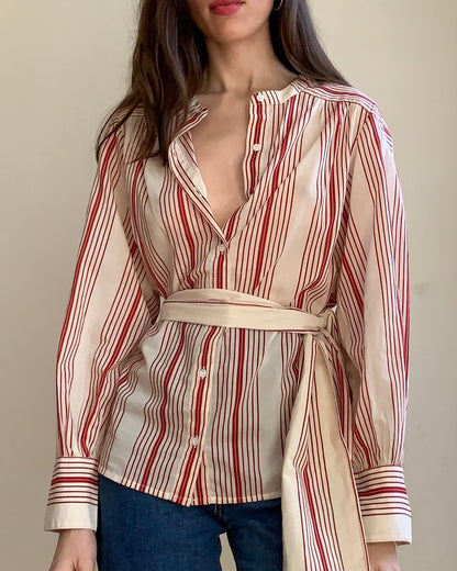 PJ Edie Blouse - Red Ecru