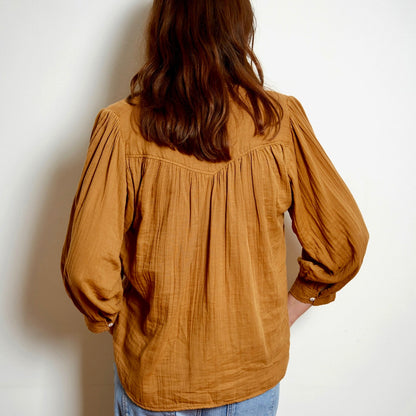 Marais Blouse in Tan